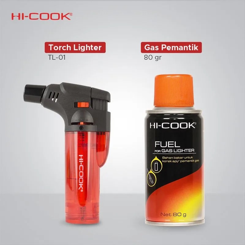 Jual Pemantik Obor Torch Lighter HiCook Tipe TL 01 Dan Isi Ulang Korek