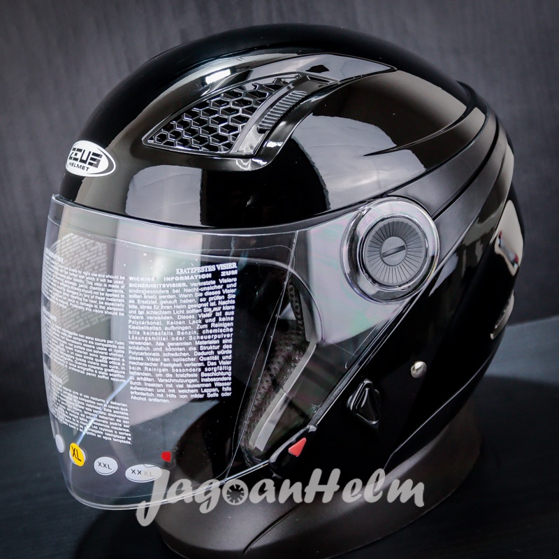 Jual Zeus Helm Zs Solid Black Metalic Zs Zs Double