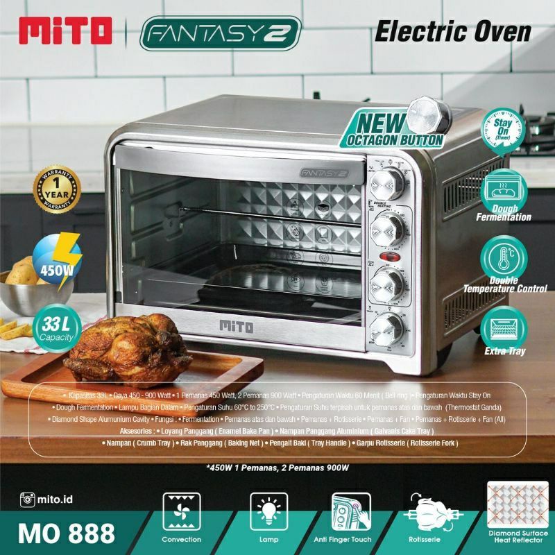 Jual Oven Listrik Mito Fantasy 2 MO 888 NEW Mitochiba 33L Shopee