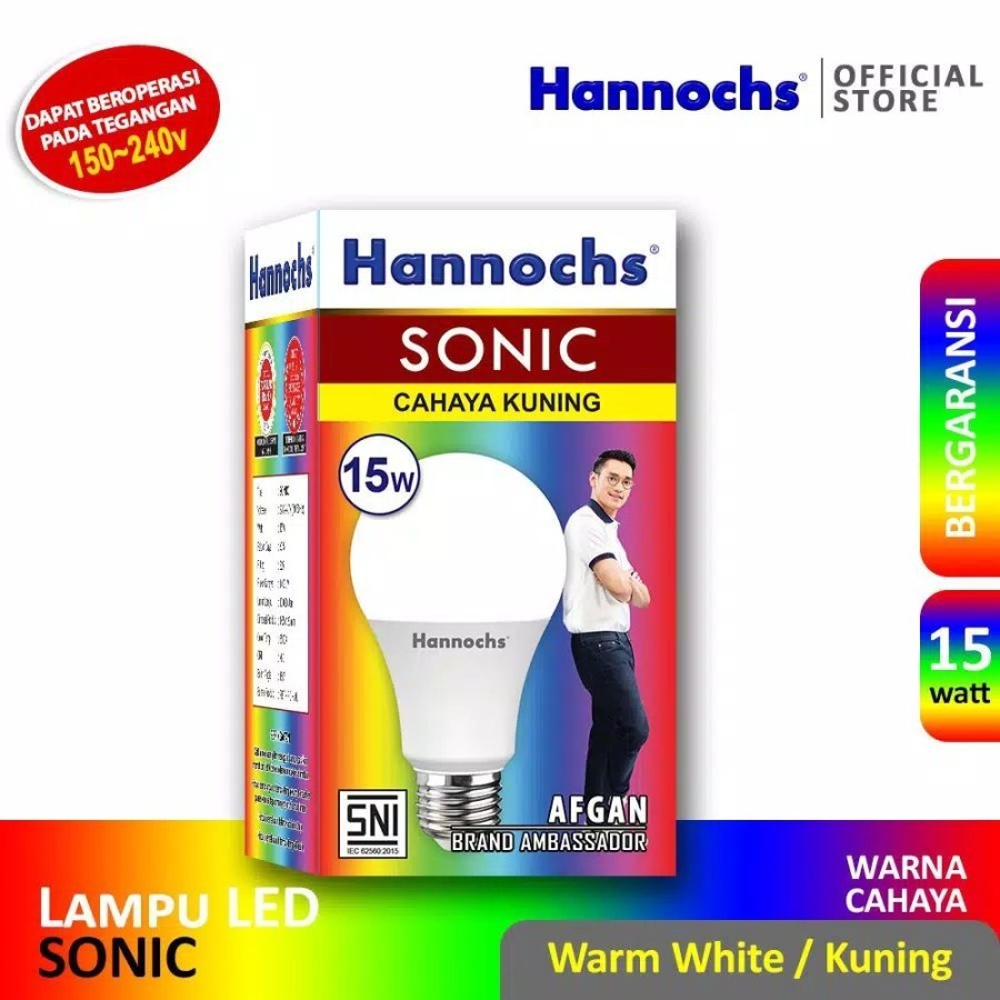 Jual Hannochs Lampu Bohlam Led Sonic W Watt Cahaya Kuning Warm