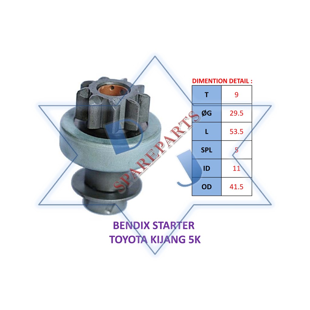 Jual Bendix Starter Toyota Kijang K Shopee Indonesia