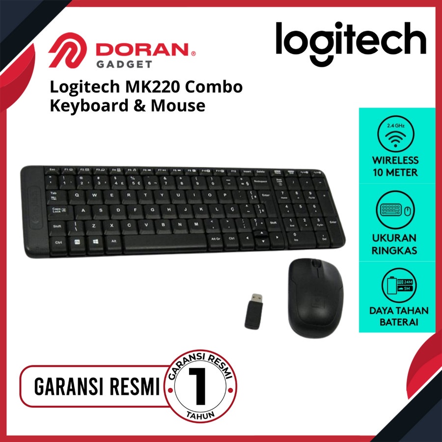 Jual Logitech Mk Wireless Keyboard And Mouse Combo Space Saving