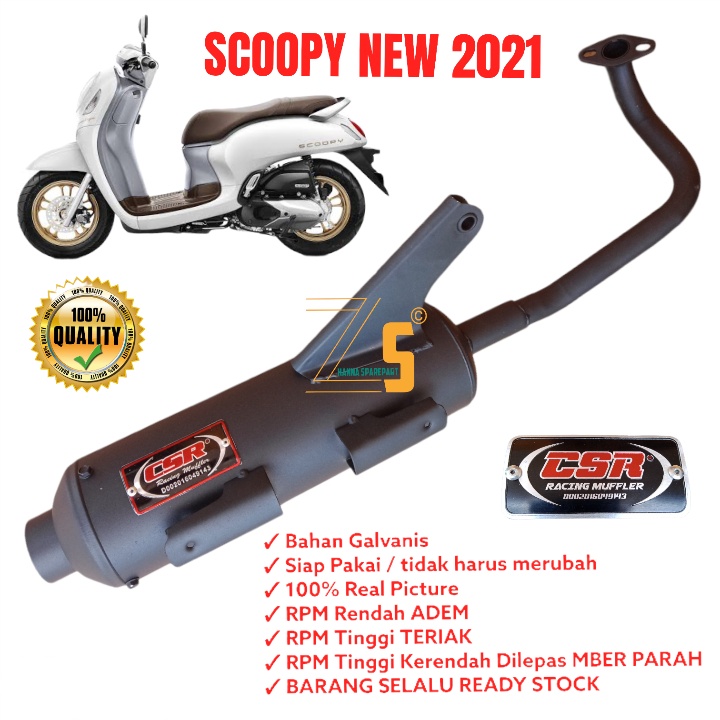 Jual KNALPOT BOBOKAN RACING HONDA SCOOPY NEW 2021 MERK CSR SUARA MBER