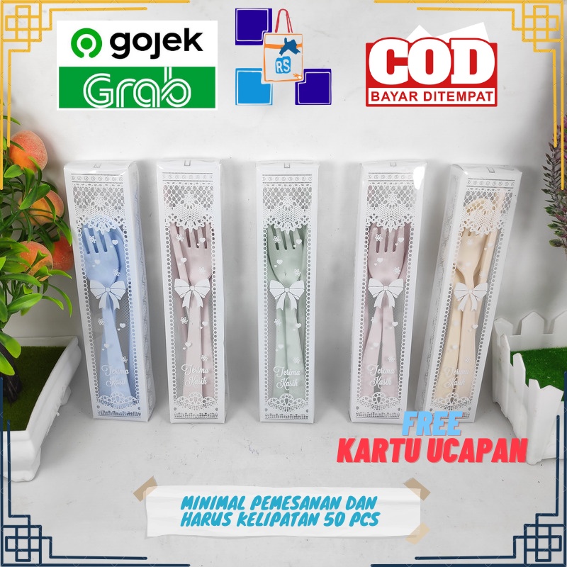 Jual Souvenir Pernikahan Khitanan Ulang Tahun Sendok Garpu Sumpit Set