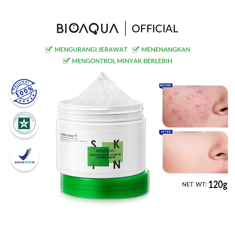 Jual BIOAQUA Salicylic Acid Acne Oil Control Gel Mask 120g Masker Acne