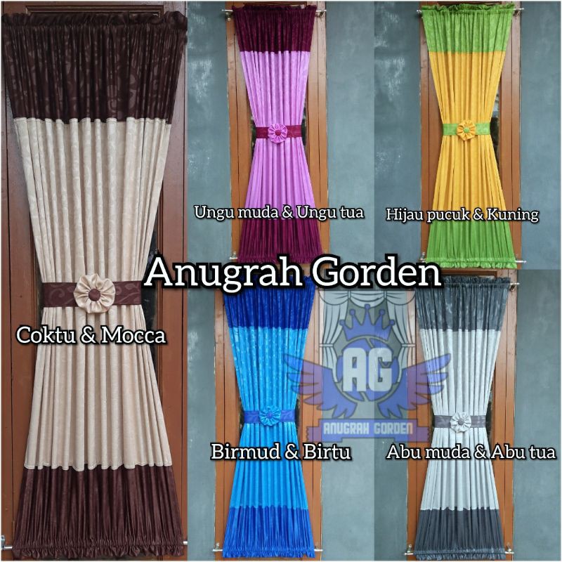 Jual Gorden Spiral Ikat Kupu Kupu Kombinasi Minimalis Untuk Jendela Dan