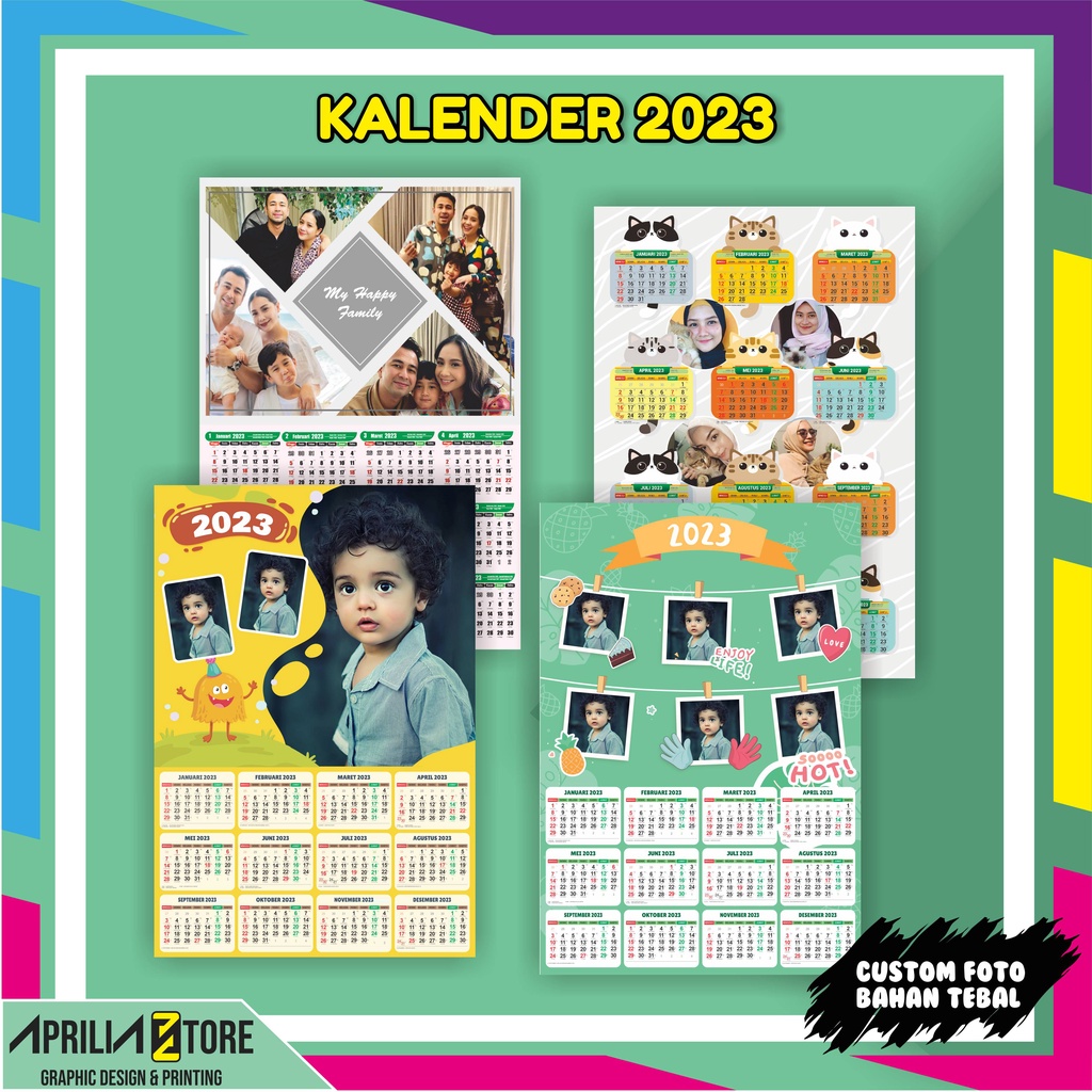 Jual Kelender Custom 2023 Satuan Kalender Dinding Custom Foto Shopee