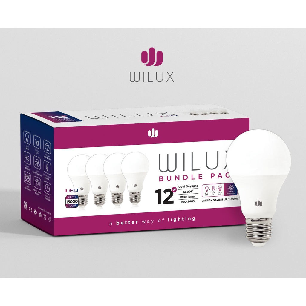 Jual Lampu Wilux Led Bulb Bundle Pack W Putih K Bohlam Isi