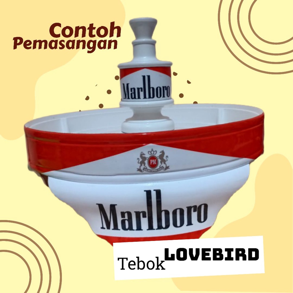 Jual Stiker Sangkar Burung Lovebird Rokok Marlboro Decal Tebok Love