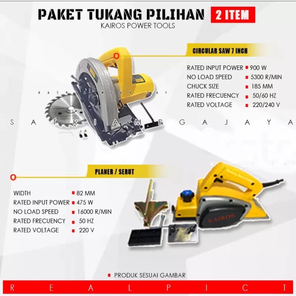 Jual Paket Tukang Kayu Circular Kairos Planer Kairos Planer Dan