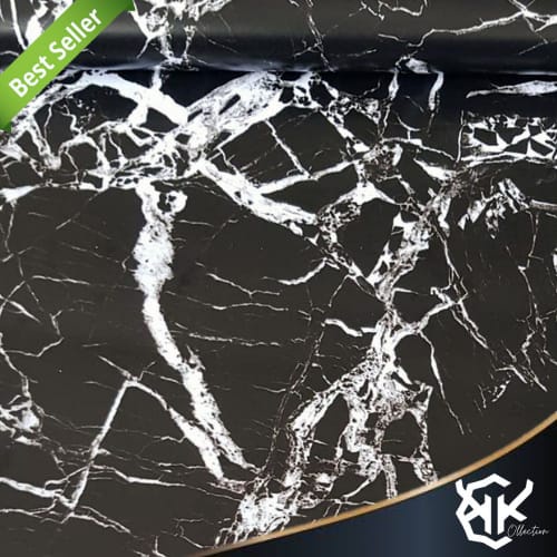 Jual Wallpaper Dinding Motif Marmer Cm X M Black Marble Wallpaper