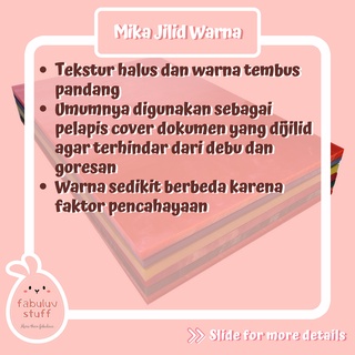 Jual Plastik Mika Jilid Transparant Warna Mm A F Shopee Indonesia