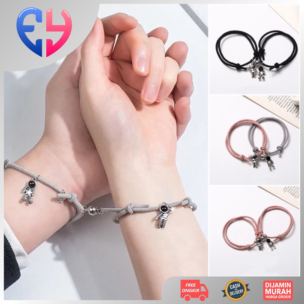 Jual EYSTOR 2Pcs Gelang Couple Magnet Astronot Pasangan Sahabat Pacar