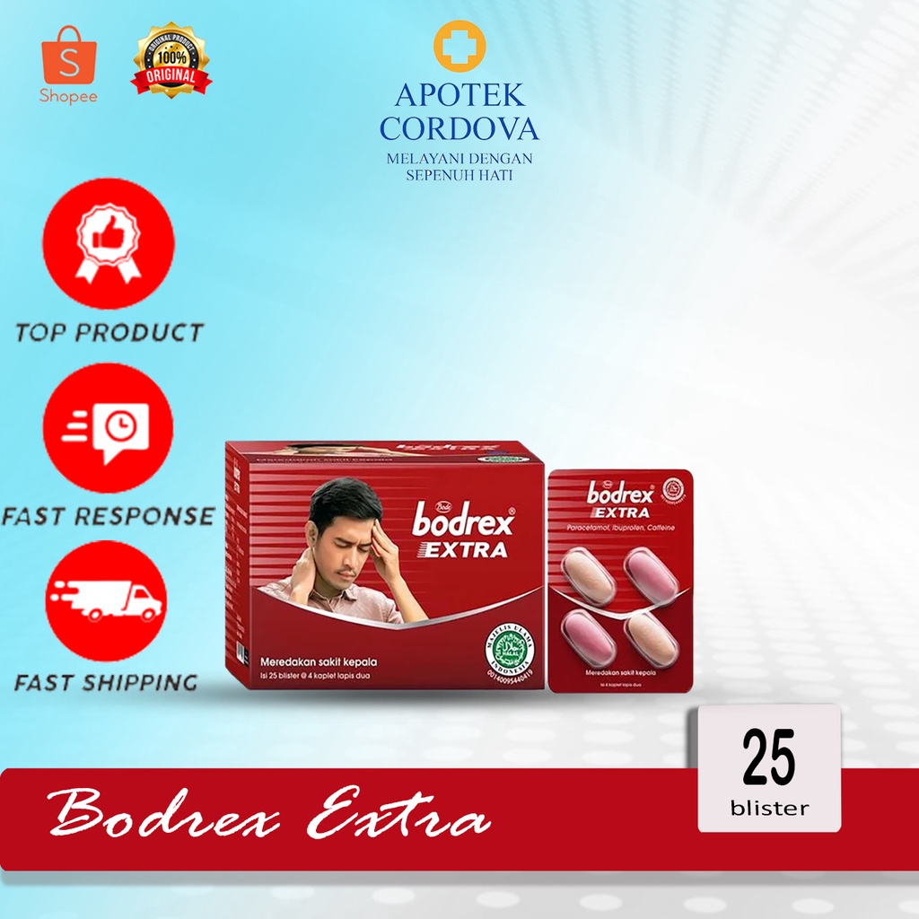 Jual Bodrex Extra Tab Lusin Dan Lusin Dan Kotak Obat Pusing