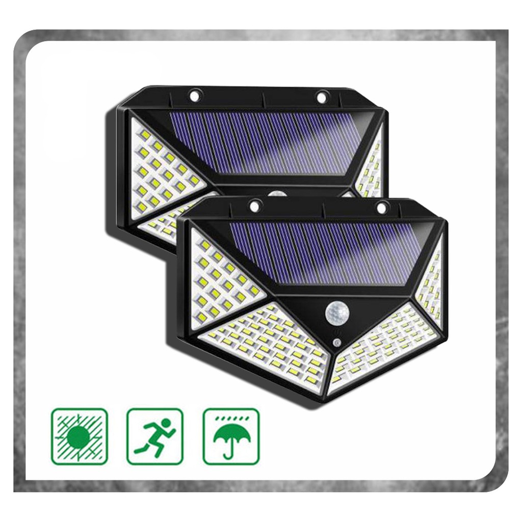 Jual Lampu Taman PENTAGON 100 LED Solar Cell Emergency Outdoor Light