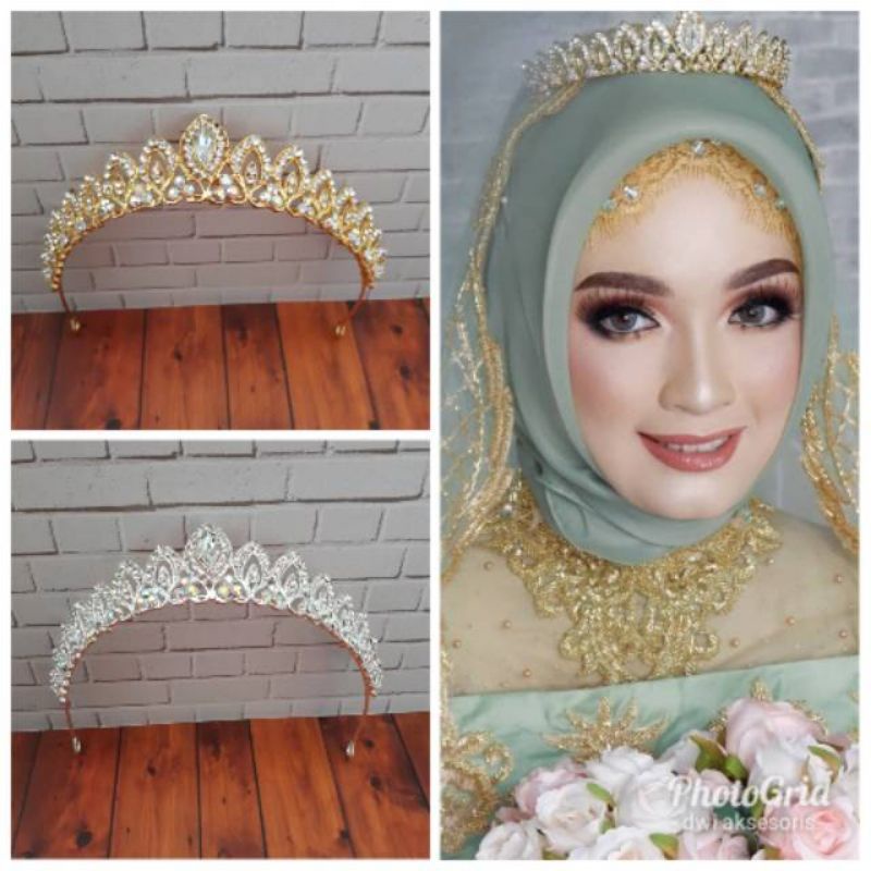 Jual Mahkota Tiara Hiasan Pengantin Hijab Wisuda Shopee Indonesia