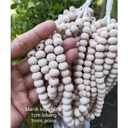 Jual Manik Kayu Mentahan Bulat Cm Shopee Indonesia