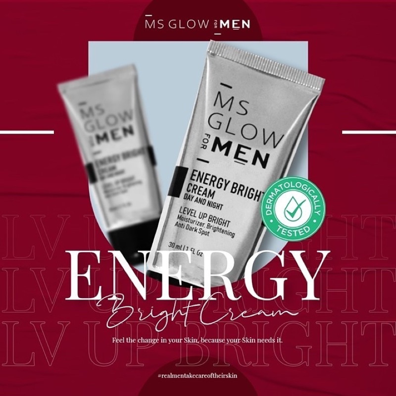 Jual Energy Bright Cream Ms Glow For Men Seller Resmi Shopee