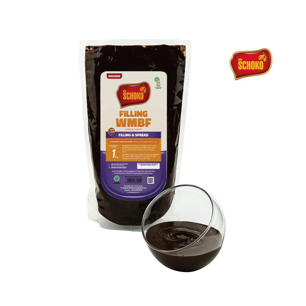 Jual SCHOKO Dark Chocolate Glaze 1 Kg Filling Spread Selai