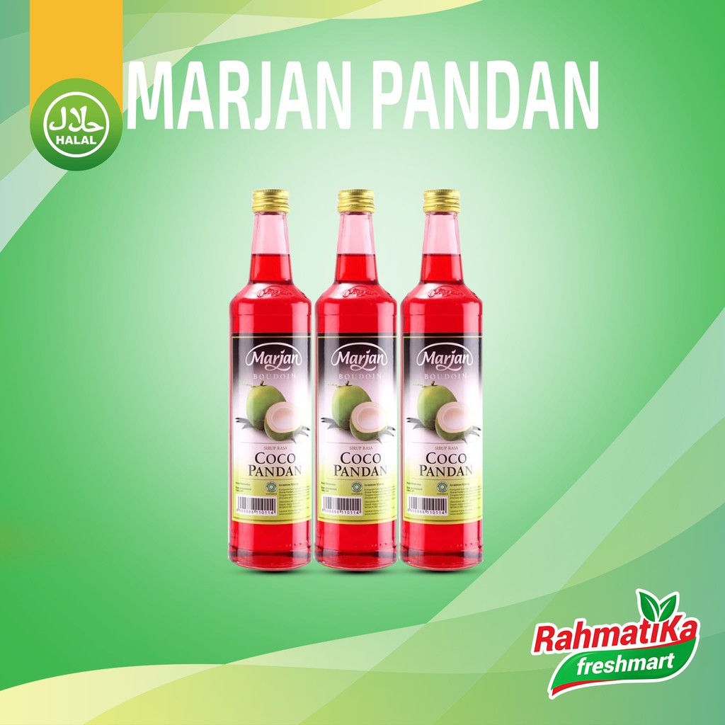 Jual Sirup Marjan Cocopandan Syrup Marjain Boudoin Coco Pandan 460 Ml