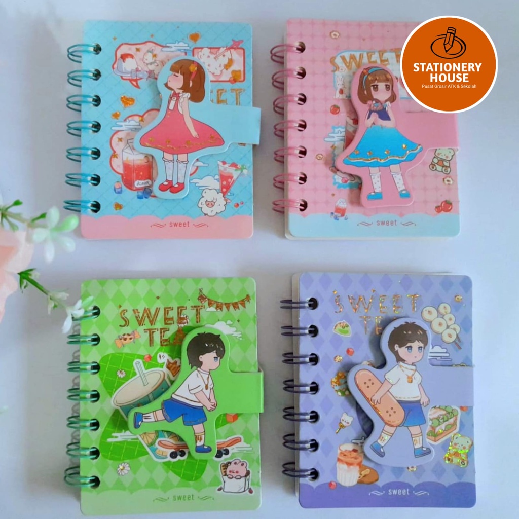 Jual BUKU CATATAN Notebook Ring Motif Jurnal Memo Buku Catatan