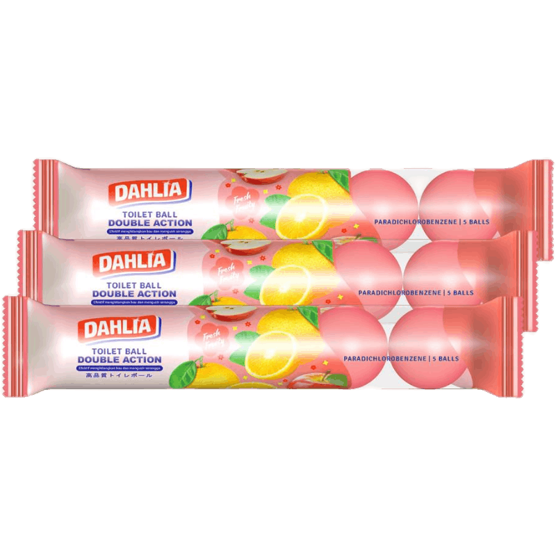 Jual Triple Pack Dahlia Kamper Ball Toilet Fresh Fruity Isi Gr