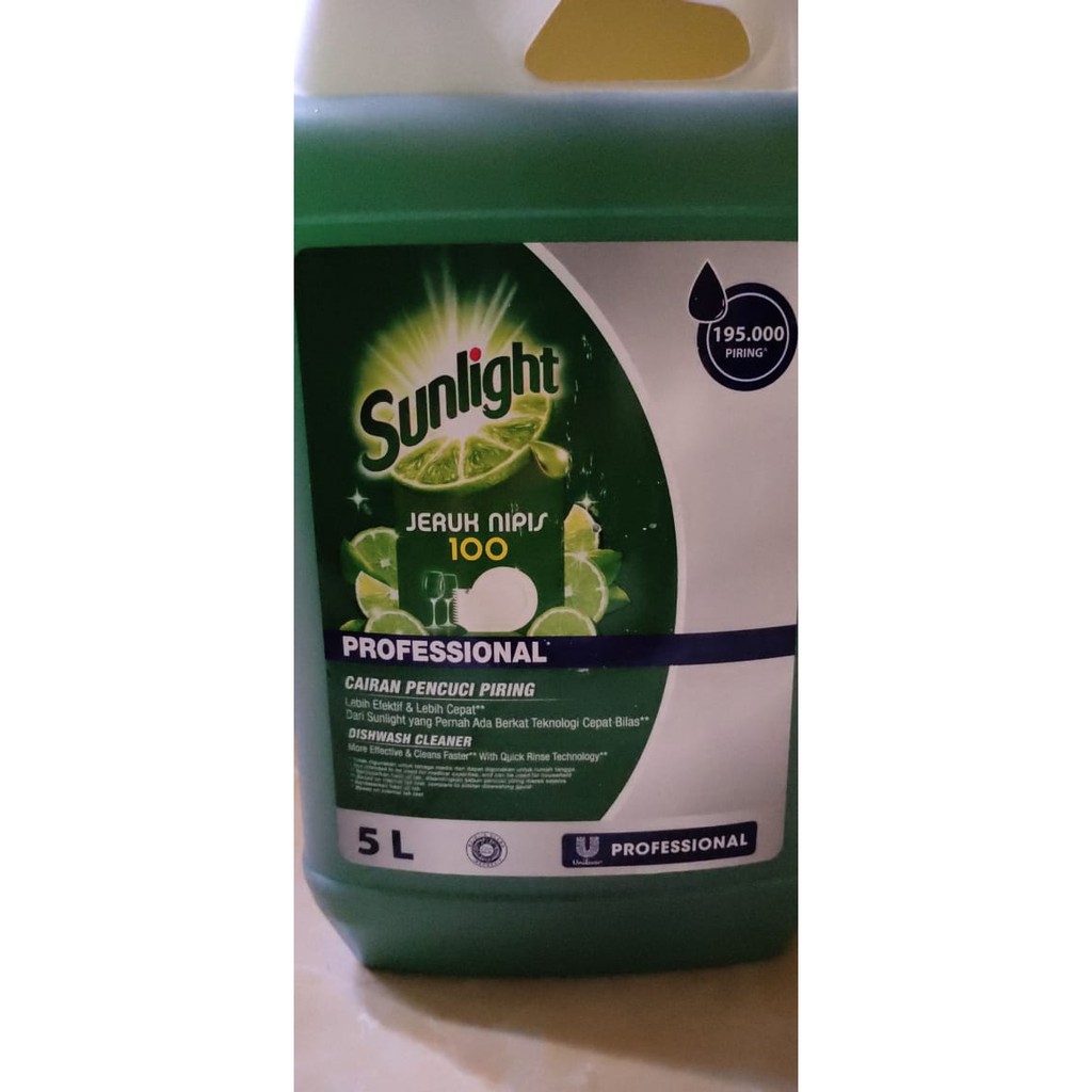 Jual SABUN CUCI PIRING SUNLIGHT 5 LITER PROFESSIONAL KEMASAN DERIGEN