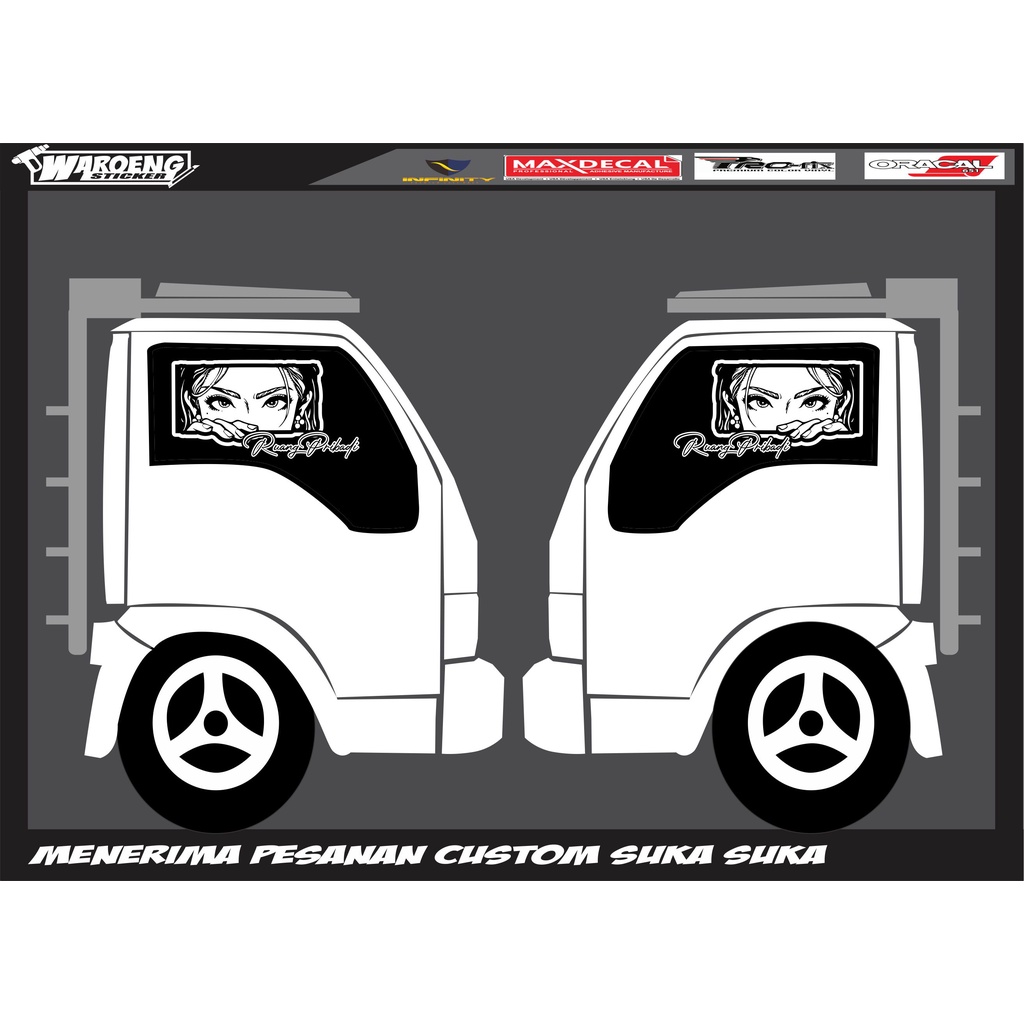 Jual STICKER CUTTING KACA L300 TRUCK CANTER DYNA HINO BEBAS RIQUEST