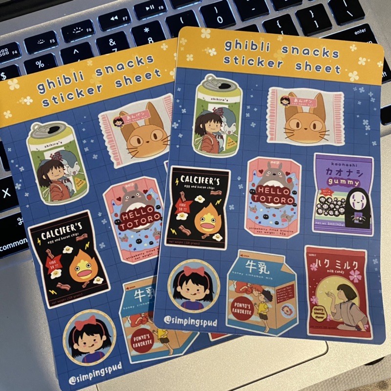 Jual Ghibli Snacks Sticker Sheet Shopee Indonesia