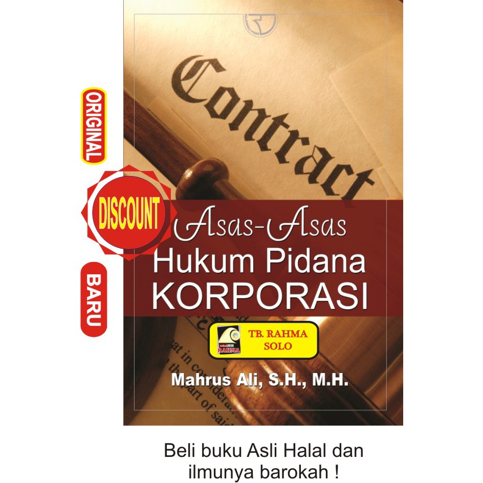 Jual Asas Asas Hukum Pidana Korporasi Mahrus Ali Rajawali Buku Original