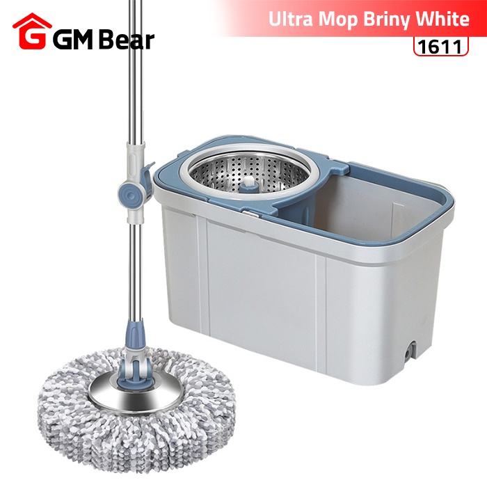 Jual GM Bear Alat Pel Lantai Praktis 1611 Ultra Spin Mop Aclima Grey