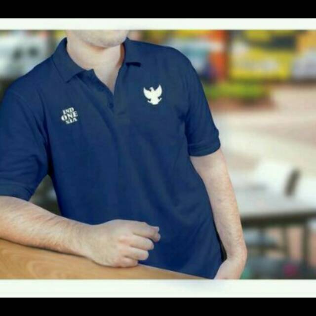 Jual Polo Shirt Kaos Kerah Garuda Indonesia Navy Shopee Indonesia