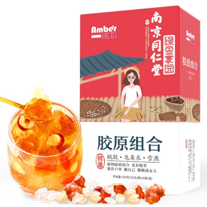 Jual Peach Gum Dessert Paket Komplit With Collagen Shopee Indonesia