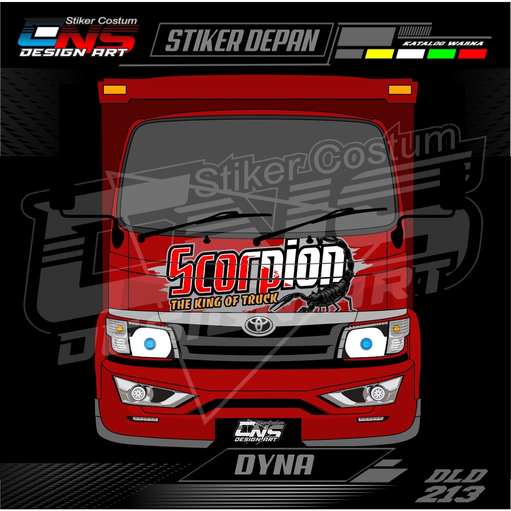 Jual Stiker Kabin Depan TRUK DYNA Custom Bisa Request Sticker Cewek