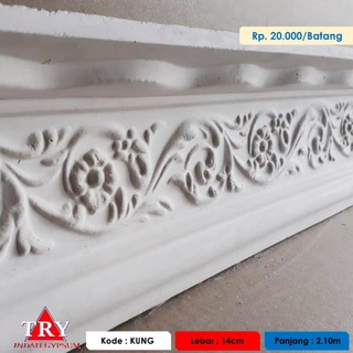 Jual List Gypsum Motif ALUR KANGKUNG Lebar 14cm Original TRYINDAH