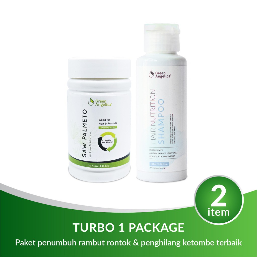 Jual Green Angelica Paket Turbo Hair Supplement Hair Nutrition