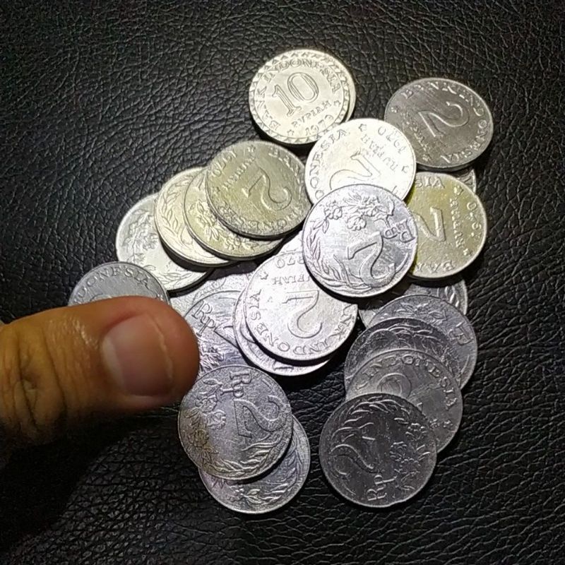 Jual Uang Koin Kuno 2 Rupiah Tahun 1970 Aluminium Bahan Mahar 2022