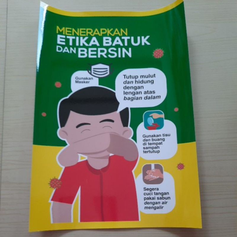 Jual Poster Menerapkan Etika Batuk Dan Bersin Shopee Indonesia