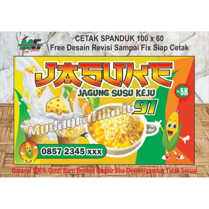 Jual Spanduk Jasuke Spanduk Aneka Jajanan Spanduk Warung Dll X