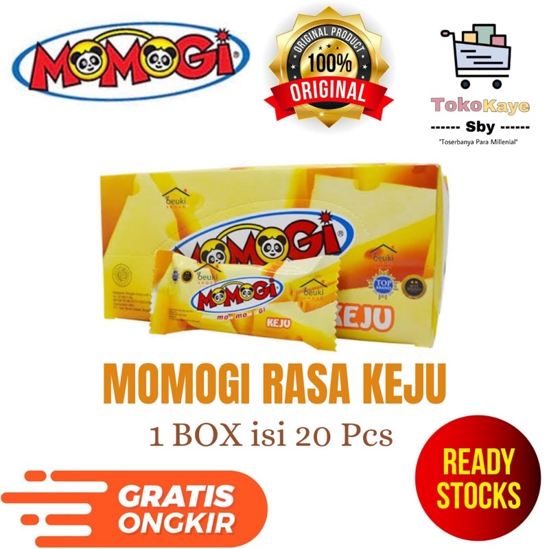 Jual Momogi Snack Wafer Rasa Keju 1 Box Isi 20 Pcs Shopee Indonesia