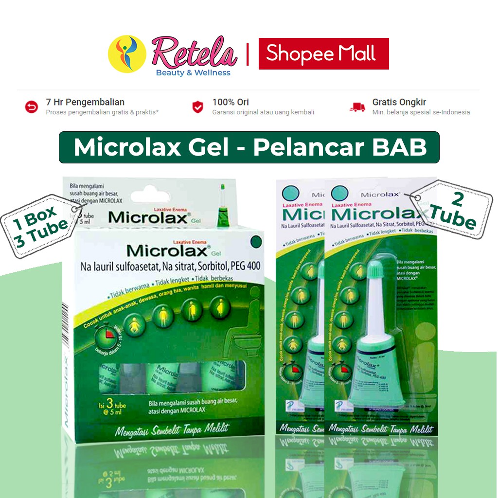 Jual Microlax Gel Cepat Mengatasi Sembelit Box Isi Tube Ml