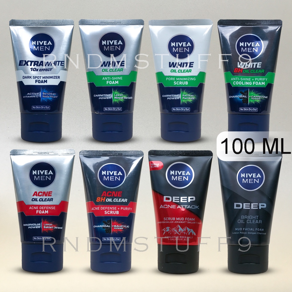 Jual Nivea Men Face Wash All Varian Extra White Dark Spot Minimizer