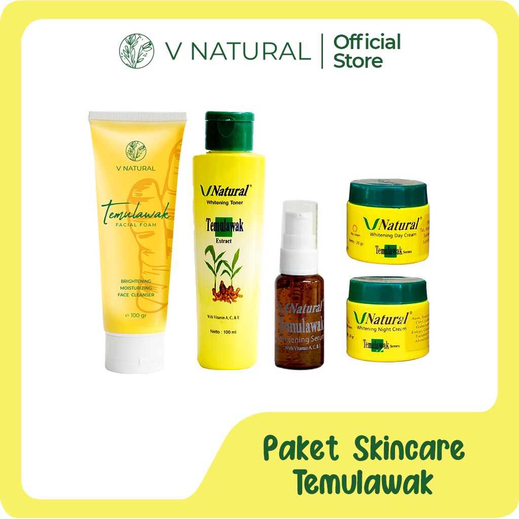 Jual BPOM HALAL VNatural Paket Skincare VNatural Temulawak Facial