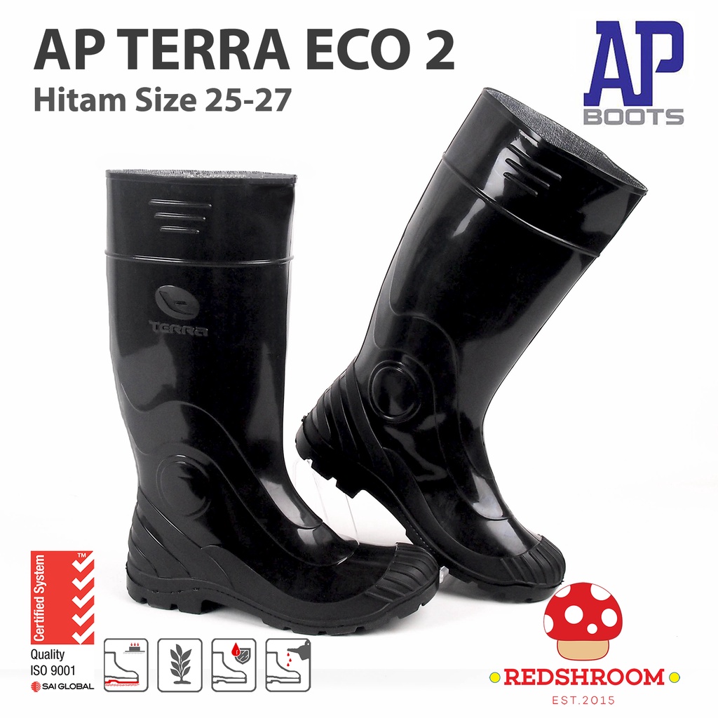 Jual Sepatu Boot Tinggi AP Boots AP TERRA ECO 2 HITAM Berkendara