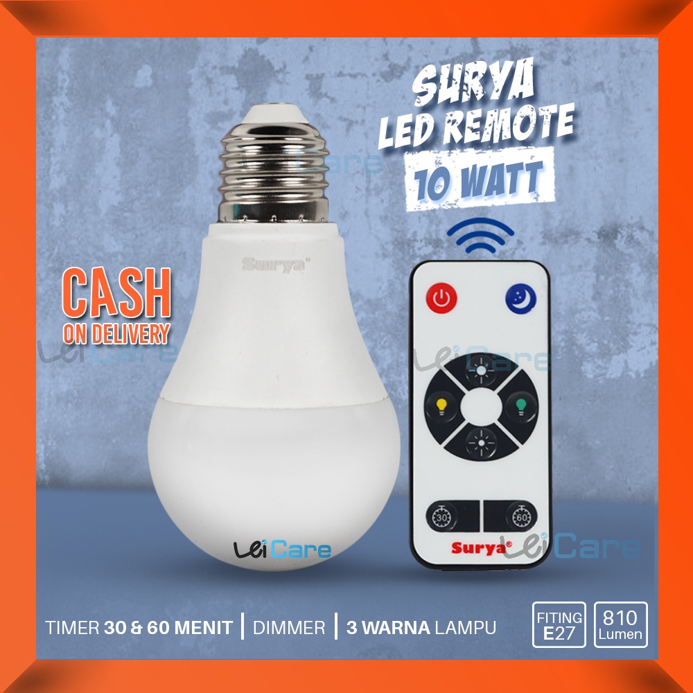 Jual Surya Bohlam Lampu Led REMOTE CCT 10 Watt GARANSI 3 Bulan Dengan 3