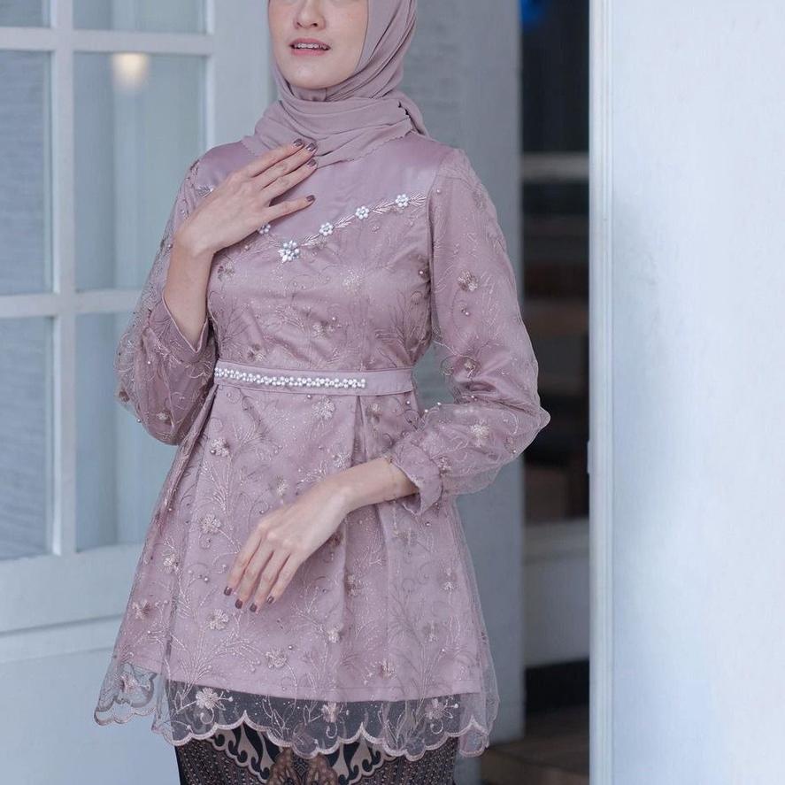 Jual Cod Batik Couple Kebaya Modern Kebaya Wisuda Lamaran Baju Tunangan Batik Brukat