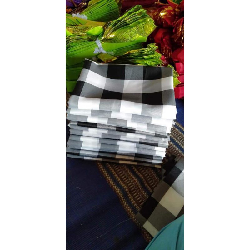 Jual Kaing Poleng Bali Kain Kotak Hitam Putih Shopee Indonesia