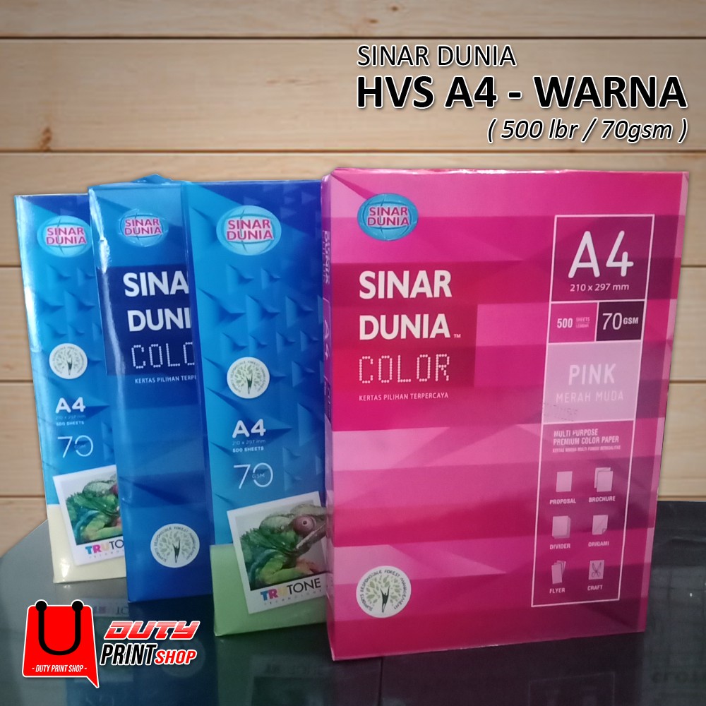 Jual HVS WARNA SIDU 70GR UK A4 Shopee Indonesia