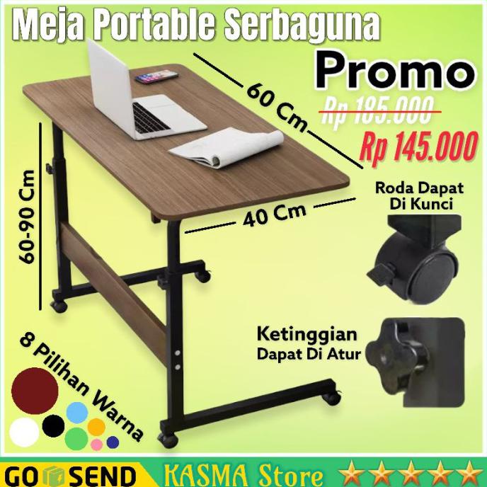 Jual Meja Laptop Portable Lipat Kerja Belajar Kasur Adjustable