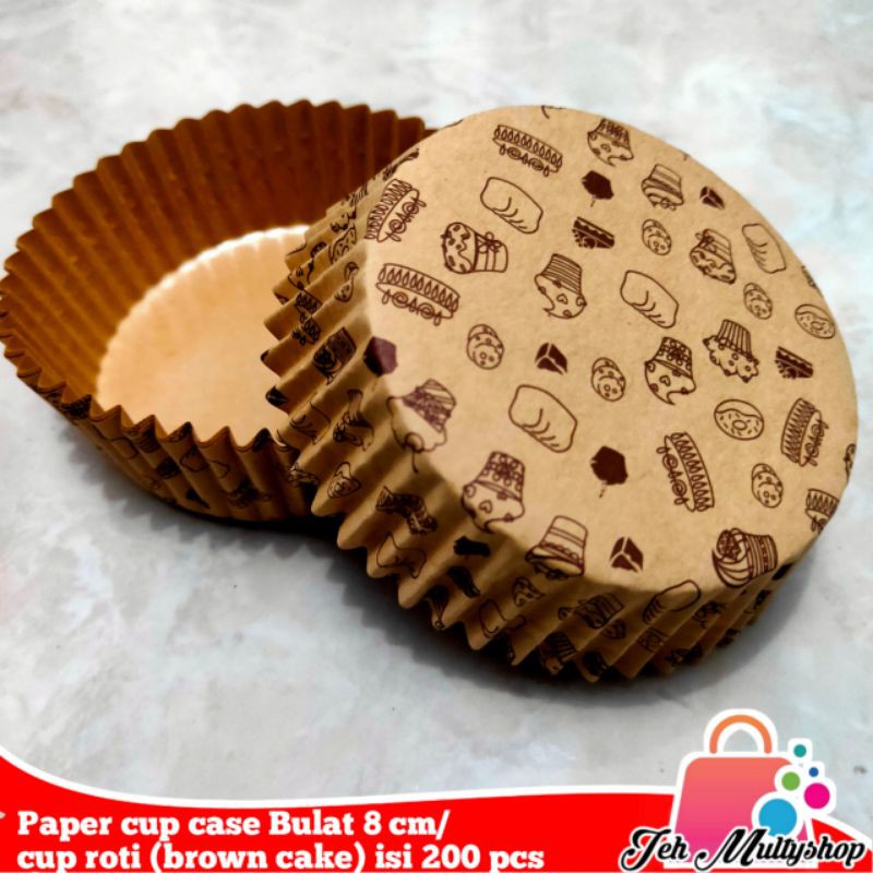 Jual Paper Cup Case Bulat Cm Cup Roti Brown Cake Isi Pcs